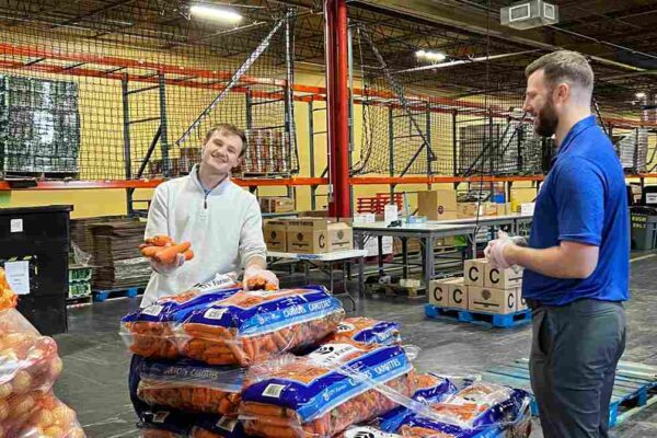 Team members volunteering during Harvesters Day in Dallas